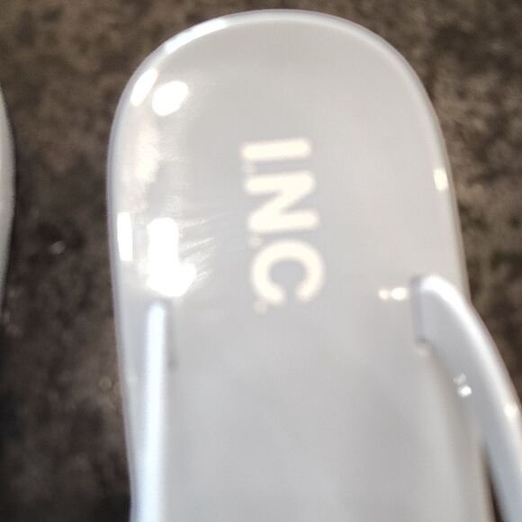 INC International Concepts Women's White Sandals with Silver Bow - Picture 2 of 6